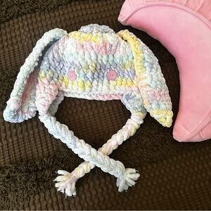 Crochet bunny hat